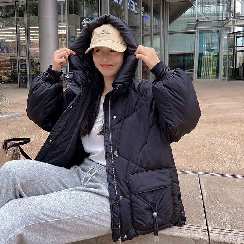 Женская хлопковая пуховая одежда с капюшоном Nai Huhu, новое короткое толстое пальто в Корейском стиле для студентов, зимнее Свободное пальто больших размеров, внешняя торговля
