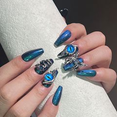 惡魔之眼 | 純手工光療美甲穿戴甲批發成品重複使用美甲可拆卸