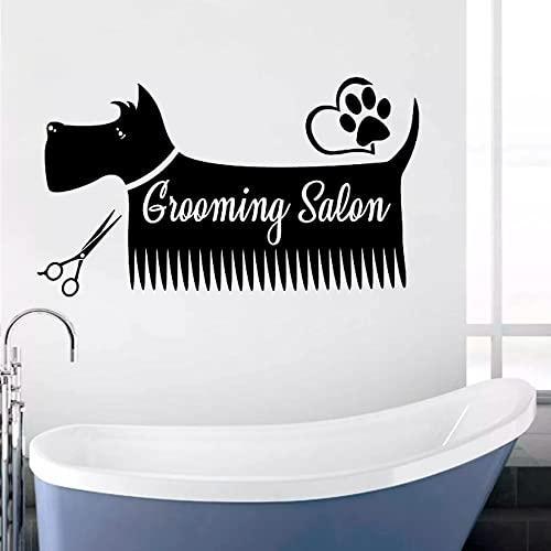 Grooming Salon美容沙龙剪刀脚印贴wall decor跨境亚马逊DW14561