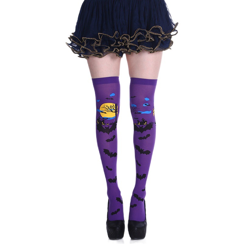 Los fabricantes suministran las medias del Festival del partido de Halloween Festival visten accesorios de ropa calcetines sobre la rodilla calcetines de sangre calcetines de enfermera