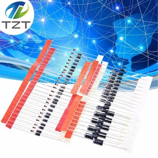 Common diode component package, 8 kinds of a total of 100, including 1N4148,1N4007,5819,5822,5408, etc.