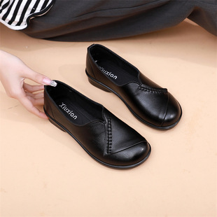 Mom's Shoes for Elderly Women, Spring, Autumn, and Winter, Soft-Soled Shoes for Middle-Aged and Elderly, Non-Slip Leather Shoes, Factory Direct Sale, 168 Comfortable and Non-Slip