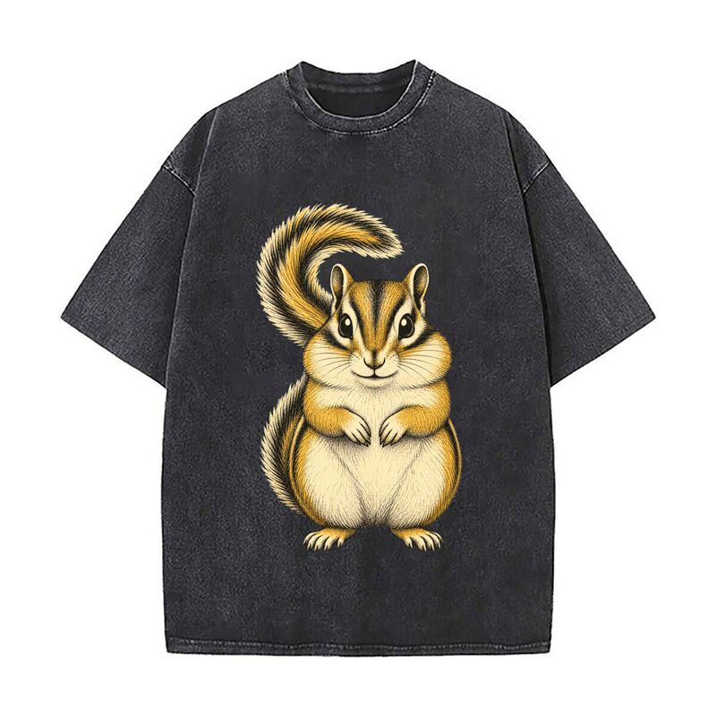 Cute Chipmunk Woodland Animal Washed-Out T-Shirt Cute Chipmunk Woodland Animal Washed-Out T-Shirt