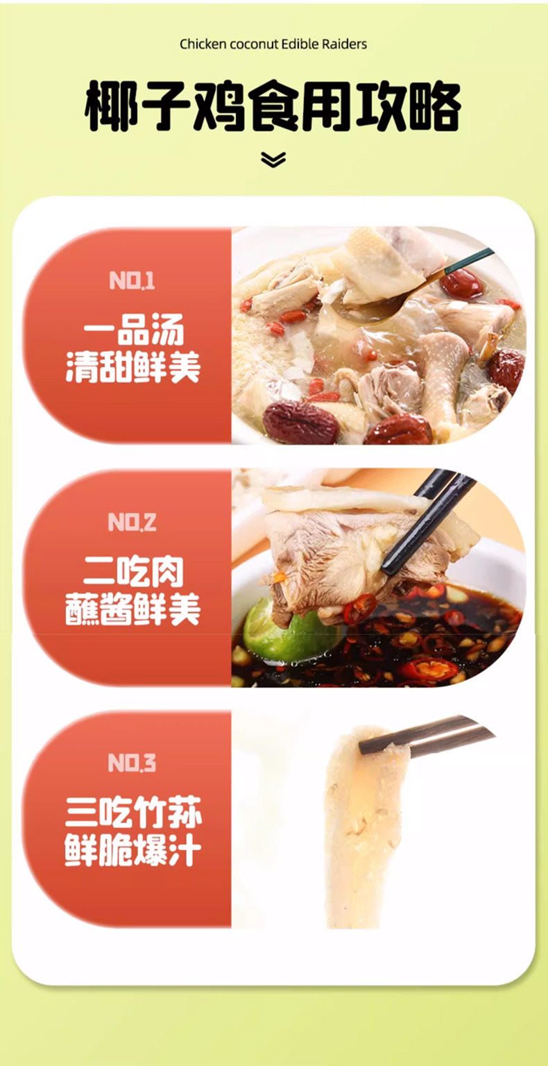 Bamboo Fungus Coconut Chicken Soup Pack 70g Low Temperature Baked Mushroom Stew Mix in use