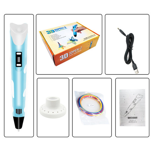 Manufacturer wholesale 3D printing pen generation 3 with European-style plug for Russia, 3D pen painting set with assembly