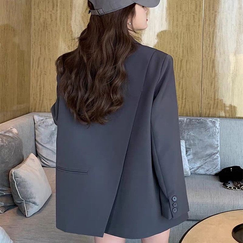 Gray Blazer for Women, Spring and Autumn 2026 New Style, High-End Casual Design for Petite Figures, Korean Style