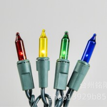 50 Mini Christmas Lights-Multi Bulbs-Green wire- No EC CSA
