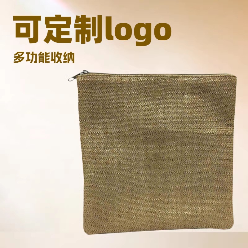 Woven small clutch bag