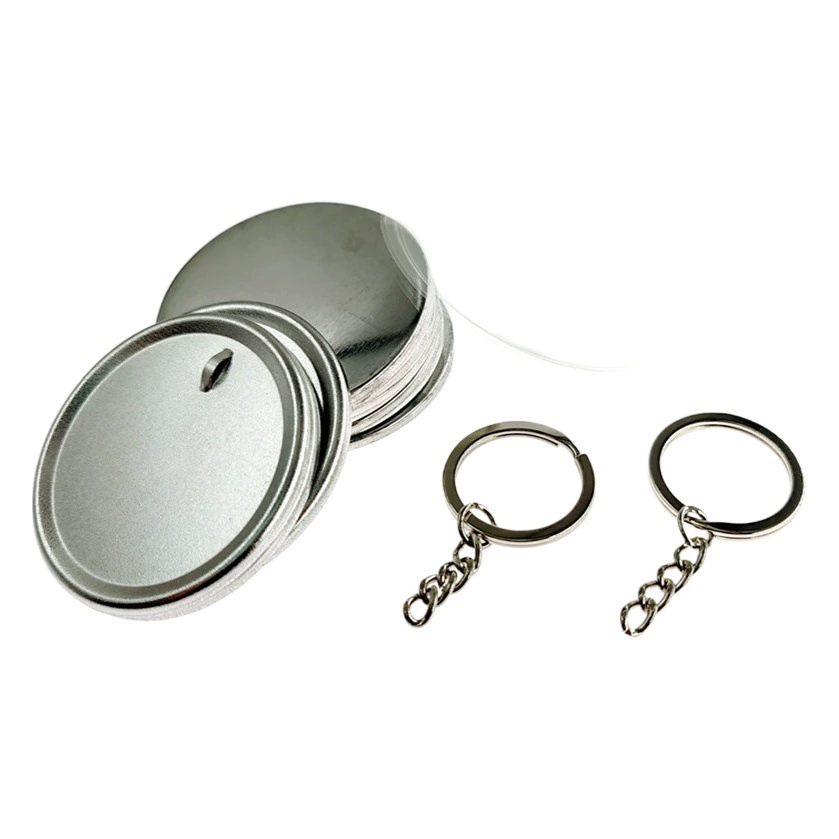 Материалы для изготовления брелоков из жести 58 мм,  DIY брелоки, персонализированные значки, подвески, принадлежности для изготовления значков на машинке.