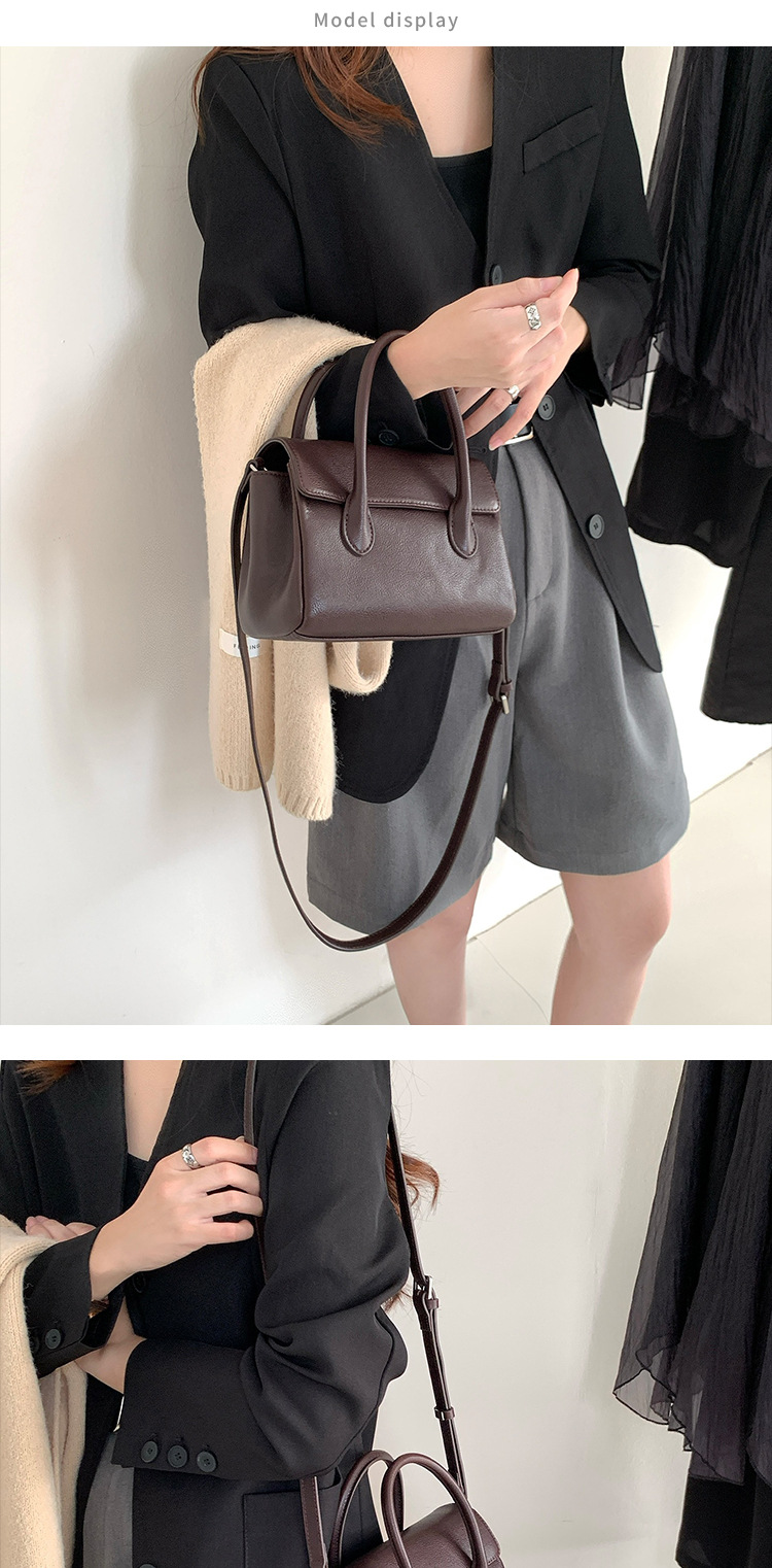 Top layer vegetable tanned cowhide mailman 2024 new vintage handbag shoulder leather small women's crossbody bag_voghion.com