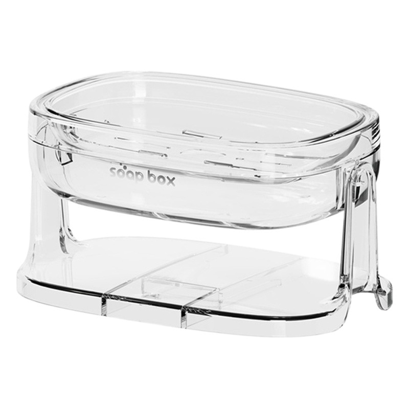 Caja de jabón caja de jabón doméstica sin perforación estante de lavado baño creativo doble pared tipo drenaje al por mayor