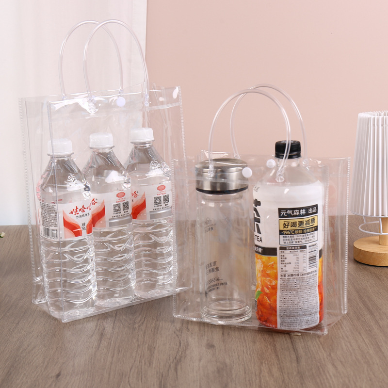 透明 PVC ハンドバッグ小さなギフトバッグお土産バッグプラスチック包装袋ギフト包装袋結婚式のキャンディーバッグ|undefined