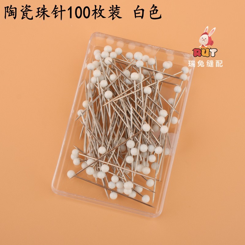 BG54 Wholesale Glass Ceramic Bead Needles Small Head Bead Needles Fine Head Needles Colored Large Head Bead Needles Positioning Pins Fixed