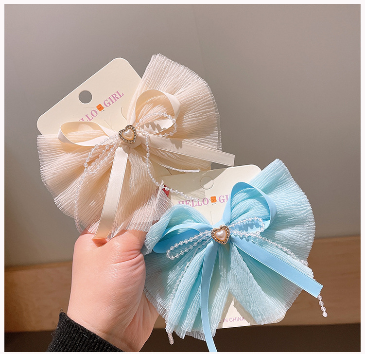 Girl's Cute Sweet Bow Knot Cloth Hair Clip display picture 2