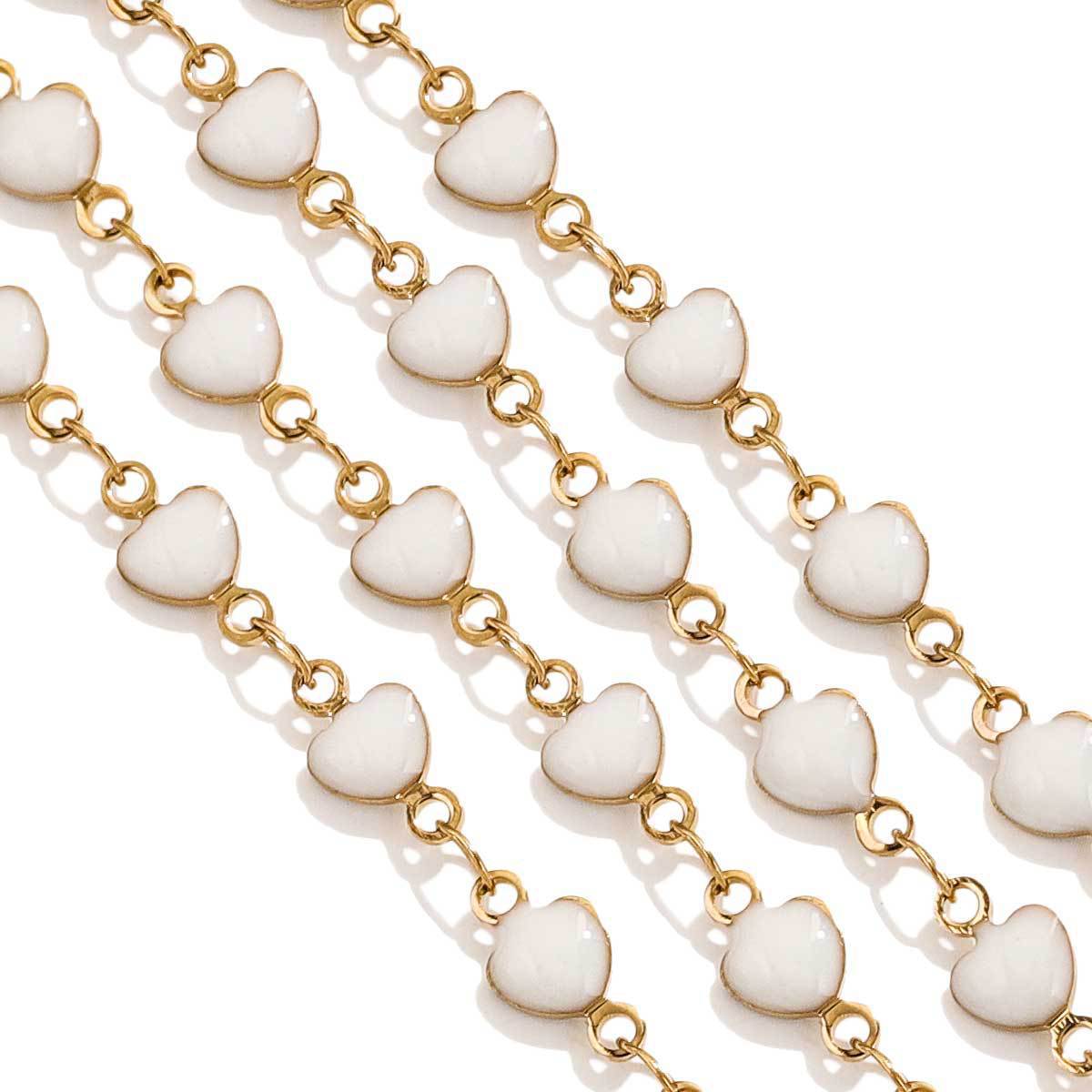 18g Weight Chain Jewelry Making Type DIY Ornament Accessories Classification 1 Piece Quantity 316 Stainless Steel Material Heart Shape Pattern All Seasons Season Plating Design Classic Style Style 1 Piece 316 Stainless Steel DIY Ornament Accessories Chain Classic Style Heart Shape 9