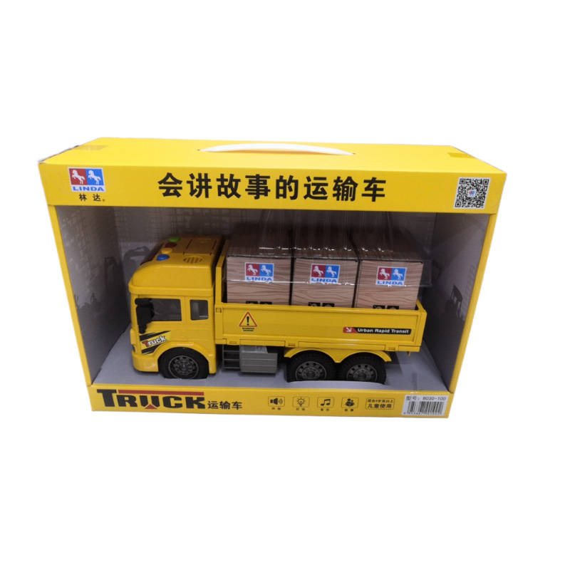 Linda historia contando la inercia del coche de juguete de los niños ingeniería de la música coche de bomberos policía coche mezclador camión vehículo todoterreno al por mayor
