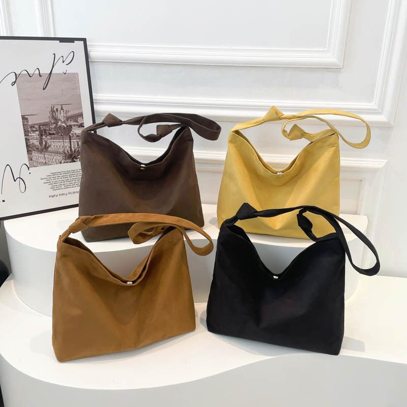 Otoño e invierno nuevo estilo bolso de gamuza esmerilada bolso de hombro de ocio de gran capacidad bolso de moda Maillard