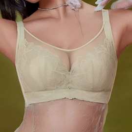 轻氧Q57#兔耳朵记忆肽软圈34-42薄C杯内衣轻薄透气四排扣文胸尾货