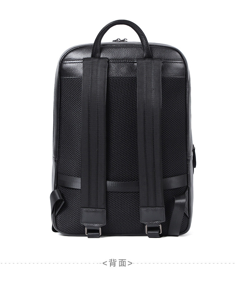 Ba lô nam da bò thật dung tích lớn 15.6 inch đựng laptop, túi du lịch 30×17×41 cm — Màu đen 1, Màu đen 2 chi tiết 23