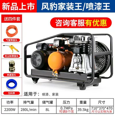 220V, High-Pressure Air Pump for Exterior — Hava kompressorları - wind-leopard-spray-paint-king-with-oil-machine