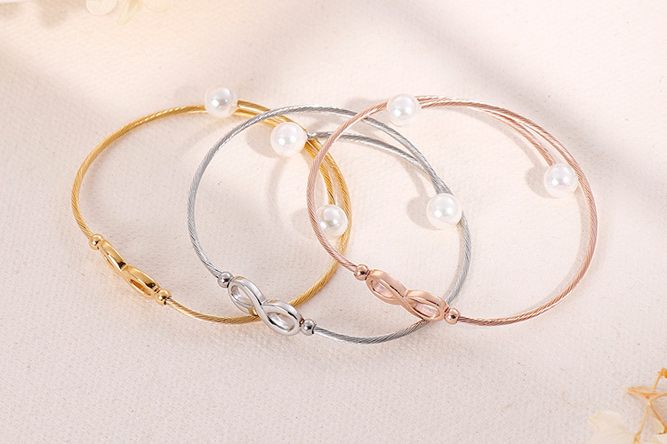 Korean stainless steel shell pearl bracelet wholesale Nihaojewelrypicture9