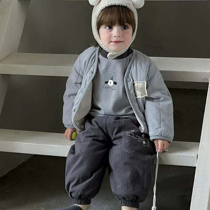 男童棉衣外套韩版洋气冬装婴儿加厚夹棉保暖上衣宝宝棉服冬季 a类