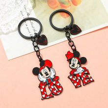 卡通锌钥匙扣可爱创意挂件米奇挂饰精致米妮情侣女钥匙链书包公仔