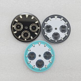 New 29.5MM quartz watch plate enamel green luminous suitable for Japan VK63 quartz movement watch accessories
