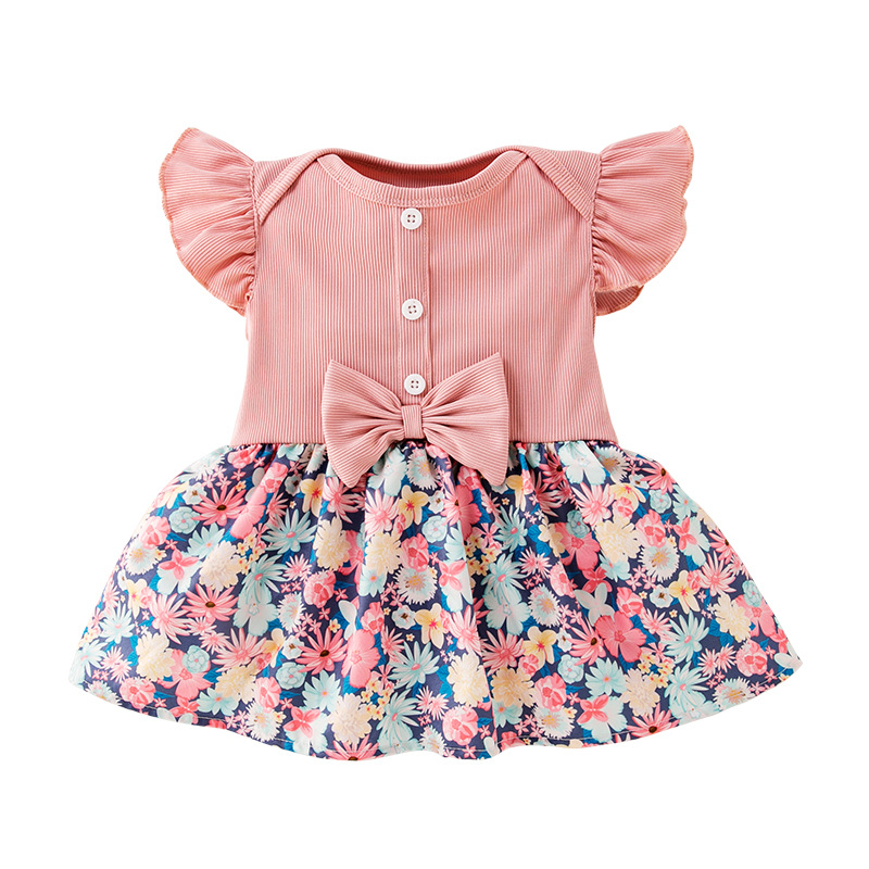 Nuevo vestido de princesa para bebé, ropa de bebé para niña, mono de primavera y otoño categoría A, ropa infantil para niñas, sección delgada.