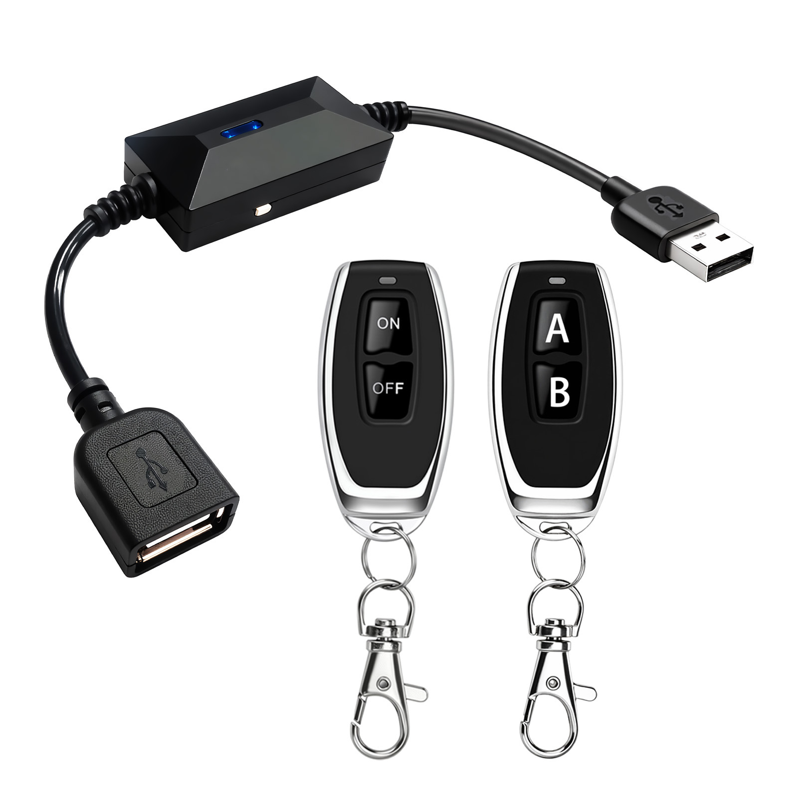 无线遥控开关DC5V USB驱动小夜灯MINI风扇LED灯条433MHz RF接收器