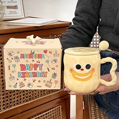 ぼんやり萌えピエロマグカップins高颜値オフィス牛乳カップ男女学生カップル陶磁器カップ大容量