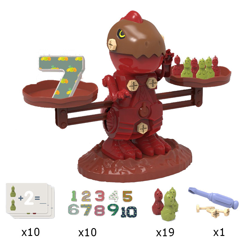 Equilibrio digital de educación temprana para niños Juego de escritorio DIY tuerca ensamblada dinosaurio equilibrio ciencia y educación entre padres e hijos juguete STEM
