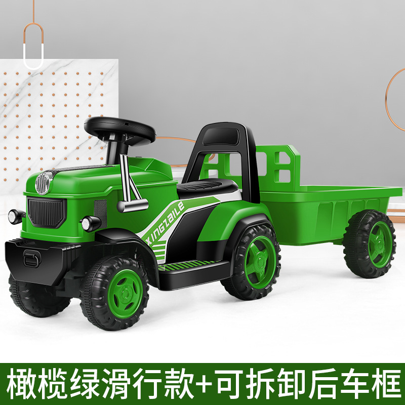 Tractor eléctrico para niños con cubo, coche de juguete grande para niños de 2 a 6 años, coche de carga de cuatro ruedas para niños image 9
