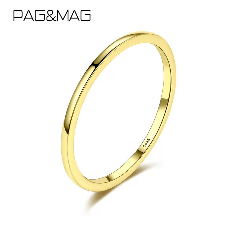 PAG&MAG глянцевое брендовое кольцо, аксессуар, образец серебро 925, корейский стиль, простой и элегантный дизайн, оптом