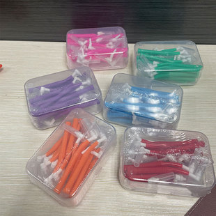 Spot L-Shaped Interdental Brush Interdental Brush Replaceable Interdental Brush Orthodontic Reusable Toothbrush 15+10 Boxes