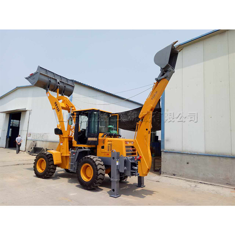 建筑工地两头忙装载机 果园轮式挖掘机 小型液压挖掘装载一体机