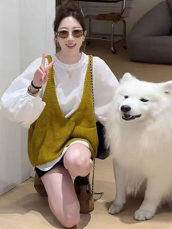 韩系减龄针织背心+衬衫套装女秋装2025新款时尚超好看两件套上衣|undefined