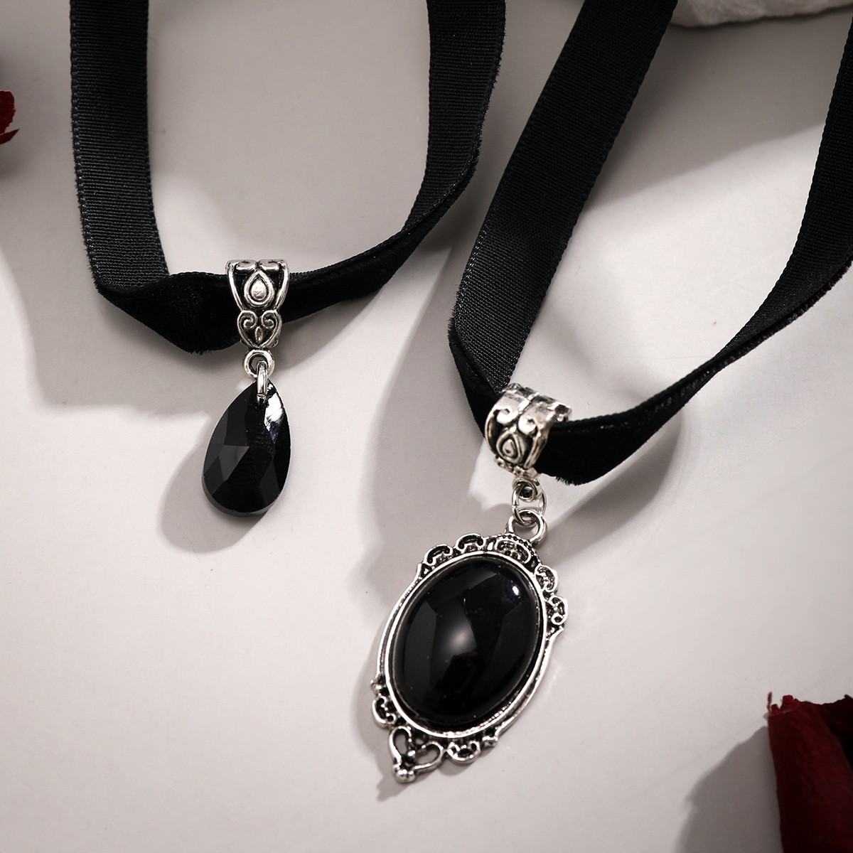 Spider Edelstein Choker Halskette Für Damen Punk Halloween_voghion.com