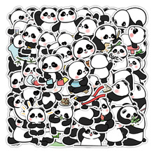 50張卡通可愛大熊貓手賬貼紙文具盒筆記本行李箱防水兒童貼畫批發
