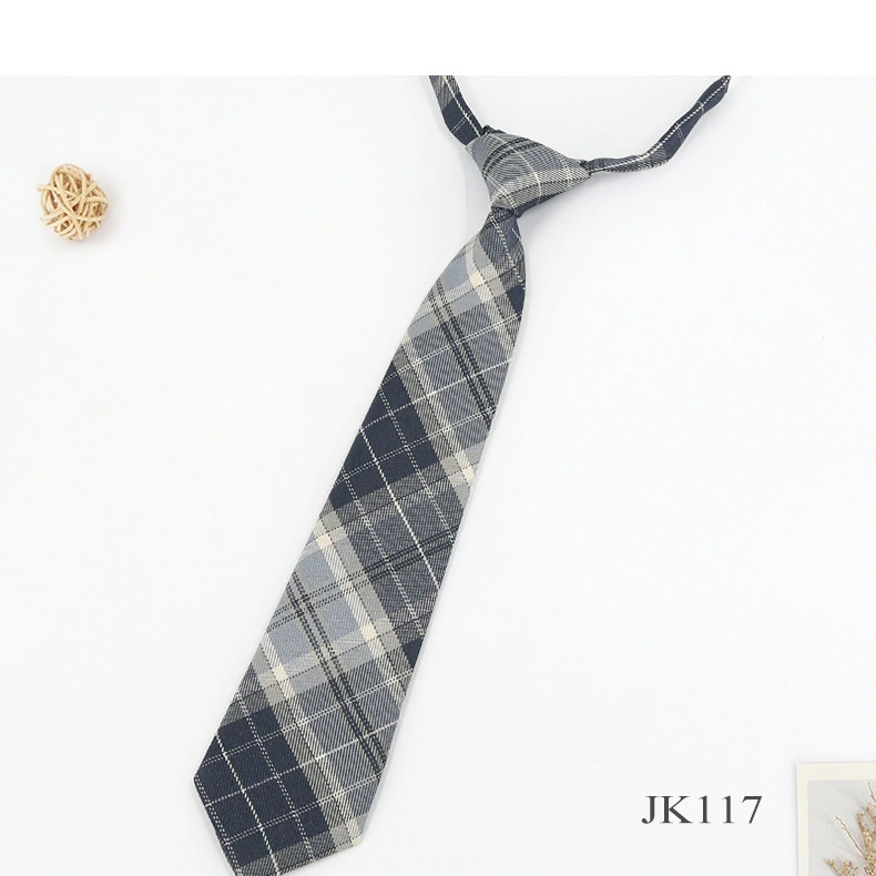 Заготовка на петлях Lazy Tie JKDK, школьная форма в клетку колледжного стиля, регулируемая 7×33 см