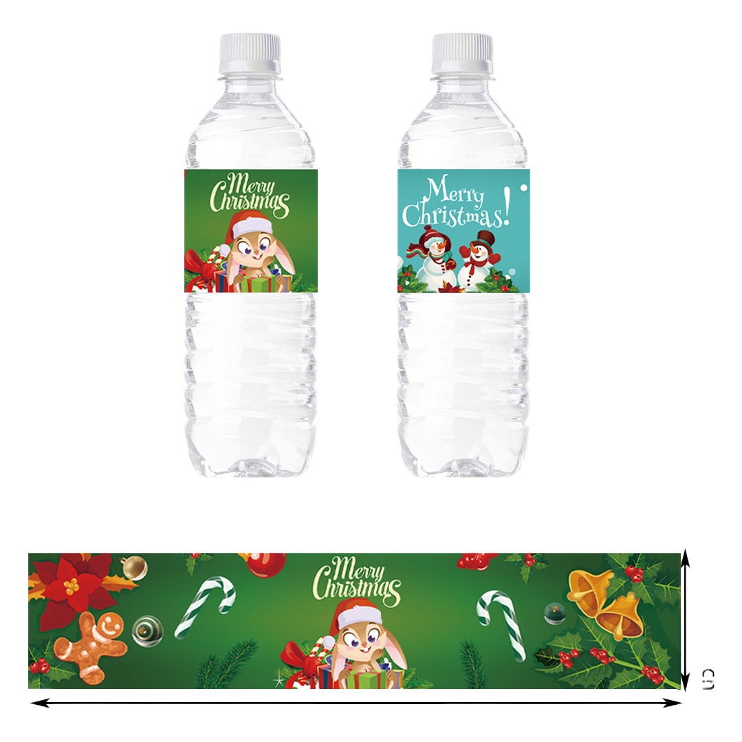 Etiquetas engomadas de la etiqueta de la botella del tema de la Navidad europea y americana