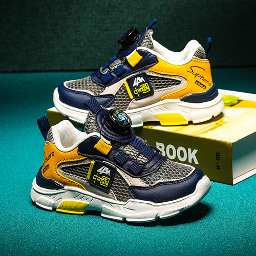 Children's shoes, boys' running shoes, new summer mesh shoes, breathable non-slip children's basketball shoes, student casual sports shoes