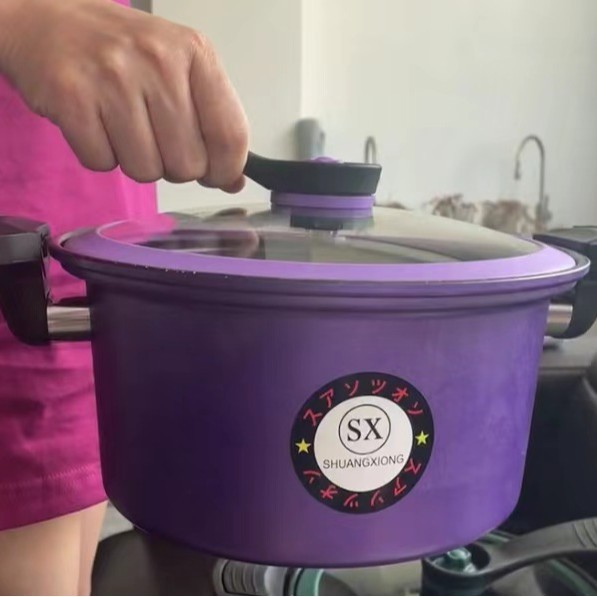 微圧鍋家庭用多機能平底不粘着鍋麦飯石スープ鍋大容量電磁炉ガス通用|undefined