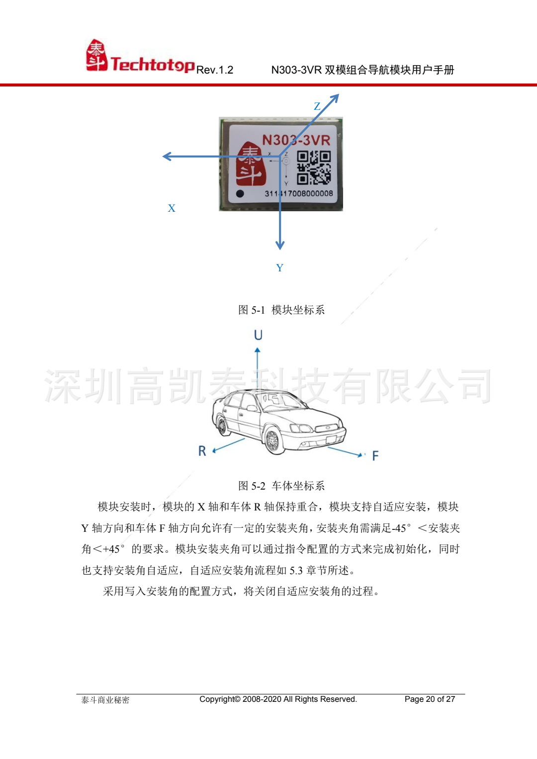泰斗N303-3VR双模组合导航模块用户手册 V1.2 _1
