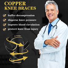 亚马逊铜离子运动护膝环形加压篮球缓震护具骑行登山透气护膝批发