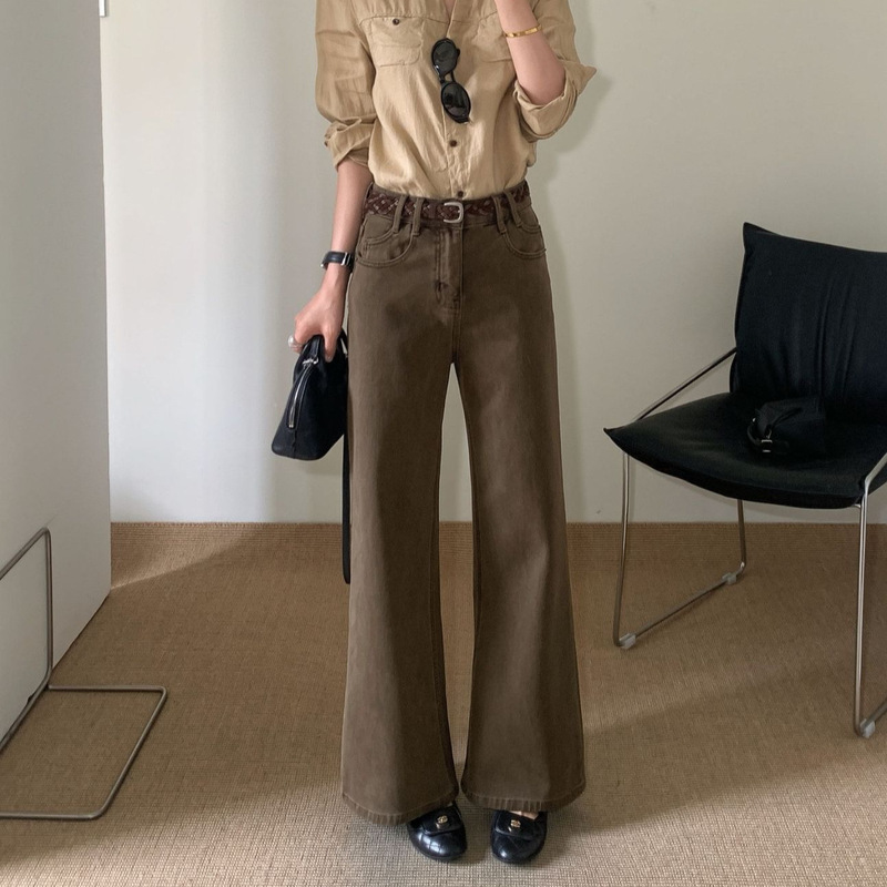 Fall 26 TOP European-style flagship store main promotion: popular Korean version 360-degree stretch flared jeans with belt 7872 Fall 26 TOP European-style flagship store main promotion: popular Korean version 360-degree stretch flared jeans with belt 7872