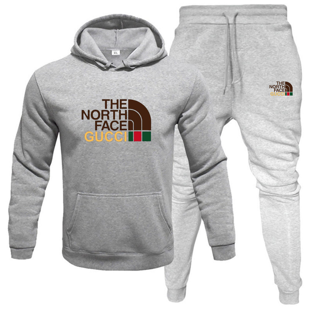 Venta caliente transfronteriza hombres otoño e invierno sudadera con capucha traje de suéter más terciopelo cálido traje casual suéter deportivo al por mayor