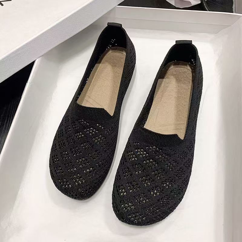 夏中空メッシュ婦人靴古い北京布靴メッシュ通気性サンダルソフトソールソフト表面ママの靴ファッショナブルで多用途|undefined