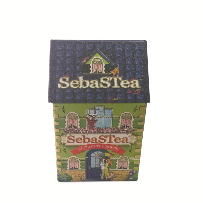 马口铁屋子造型铁罐 金属包装收纳送礼礼品铁盒 食品糖果铁盒