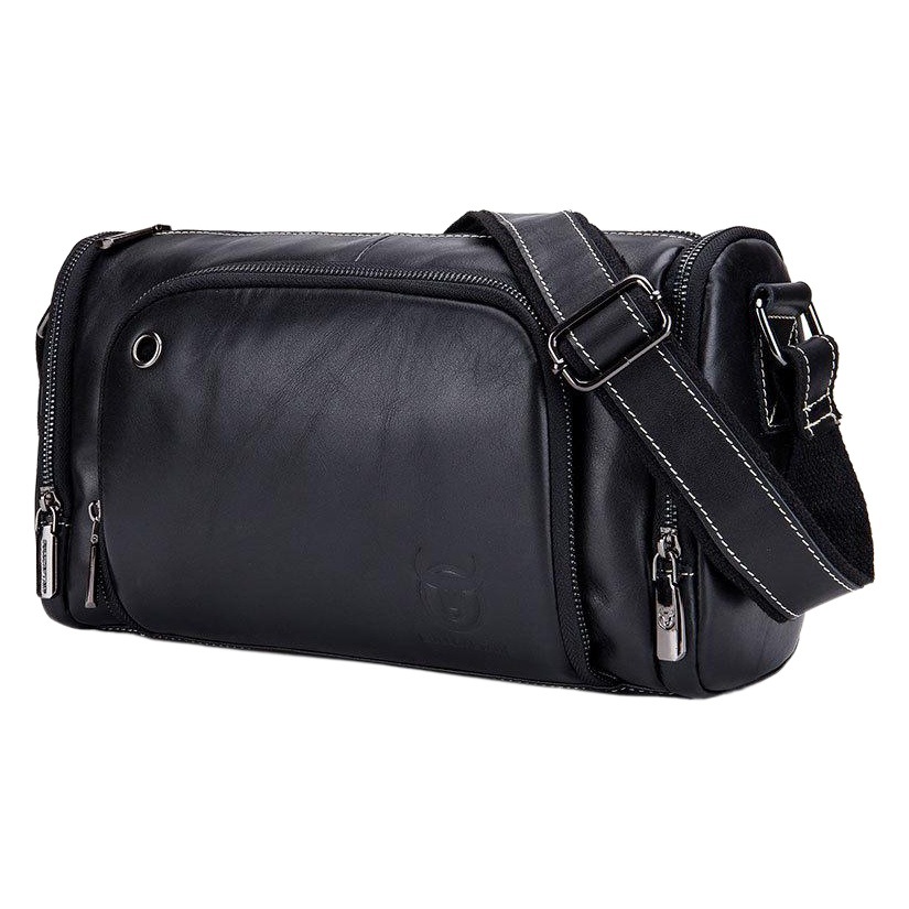 Captain Cow Leather Head Layer Cowhide Large Capacity Shoulder Crossbody Cross Men's Travel Retro Casual Fashionable Men's